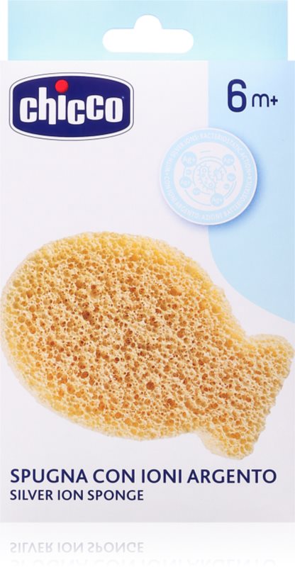 Chicco Silver Ion Sponge 6m+ burete de baie, cu ioni de argint, pentru copii 1 buc