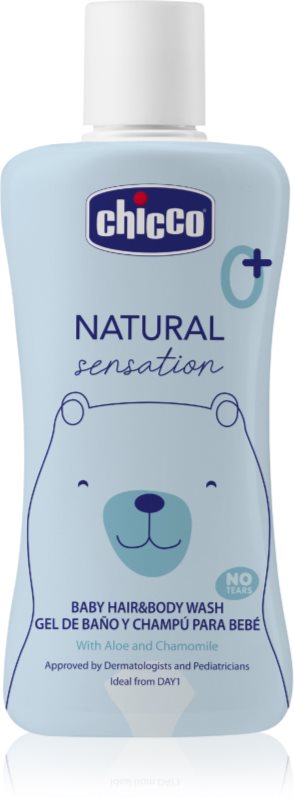 Chicco Natural Sensation Baby gel de duș și șampon pentru nou-nascuti si copii