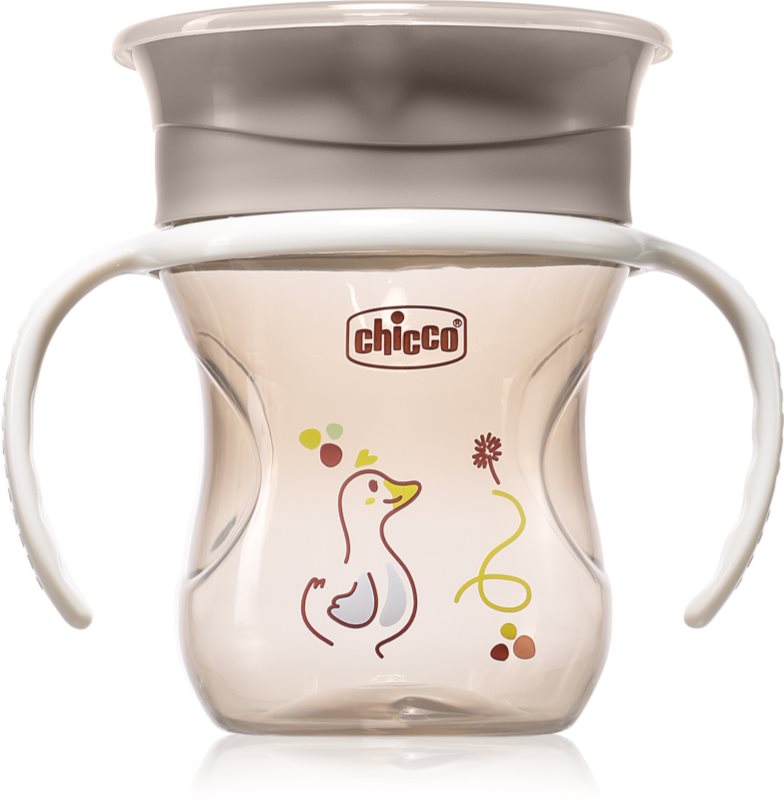 Chicco 360 Perfect X 12m+ cană pentru antrenament cu mânere Grey 200 ml