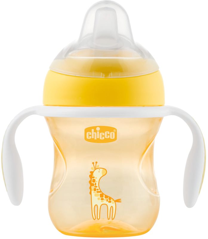 Chicco Transition Cup Yellow ceasca cu mânere 4 m+ 200 ml