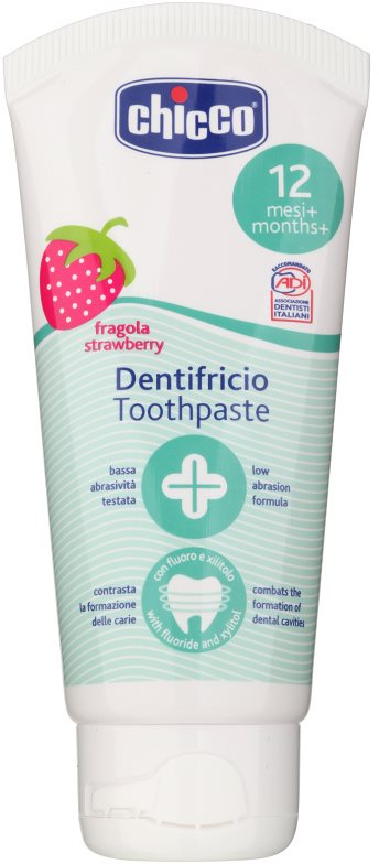 Chicco Oral Care Toothpaste Pasta de dinti pentru copii. aroma Strawberry 12 m+ 50 ml