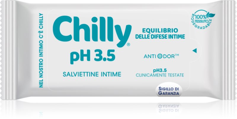 Chilly pH 3.5 Intimate Wipes servetele umede pentru igiena intima 12 buc