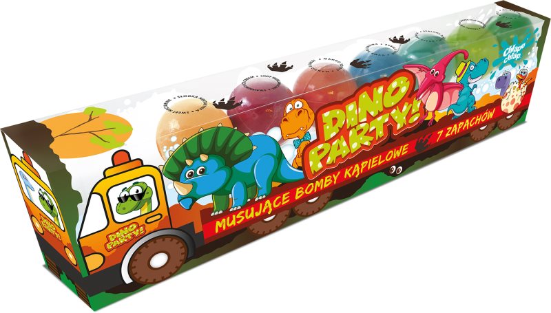Chlapu Chlap Dino Truck Bombe efervescente de baie pentru copii 7x50 g