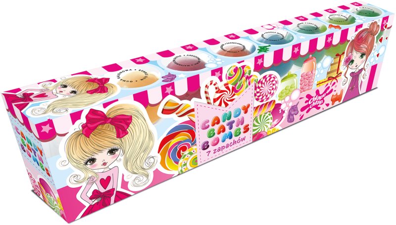 Chlapu Chlap Candy Shop Bombe efervescente de baie pentru copii 7x50 g