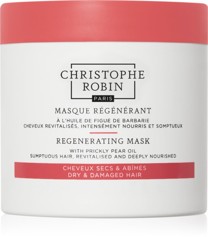 Christophe Robin Regenerating Mask with Prickly Pear Oil masca pentru regenerare pentru par uscat, deteriorat si tratat chimic 250 ml