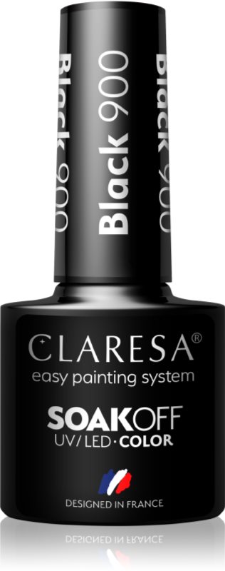 Claresa SoakOff UV/LED Color Black lac de unghii sub forma de gel culoare 900 5 g