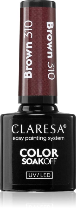 Claresa SoakOff UV/LED Color Brown lac de unghii sub forma de gel
