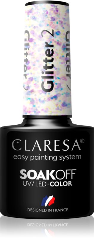 Claresa SoakOff UV/LED Color Glitter lac de unghii sub forma de gel culoare 2 5 g