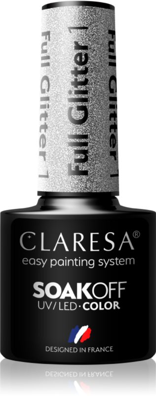 Claresa SoakOff UV/LED Color Full Glitter lac de unghii sub forma de gel culoare 1 5 g