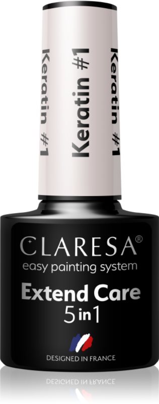 Claresa Extend Care 5 in 1 Keratin baza gel pentru unghii cu efect de nutritiv culoare #1 5 g