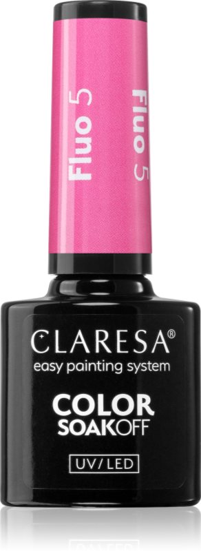Claresa SoakOff UV/LED Color Fluo lac de unghii sub forma de gel