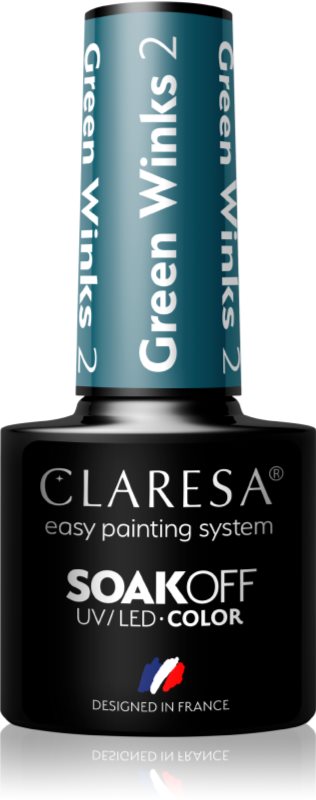 Claresa SoakOff UV/LED Color Green Winks lac de unghii sub forma de gel culoare 2 5 g