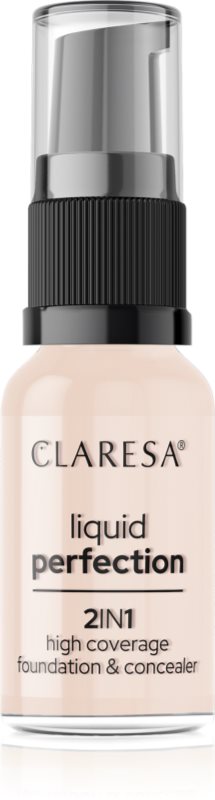Claresa Liquid Perfection 2in1 fond de ten cu acoperire ridicată