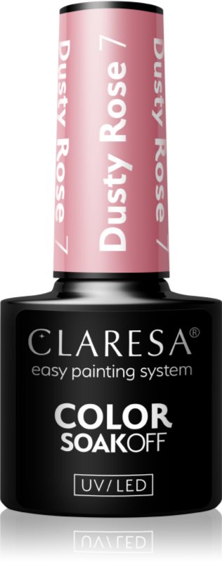 Claresa SoakOff UV/LED Color Dusty Rose lac de unghii sub forma de gel