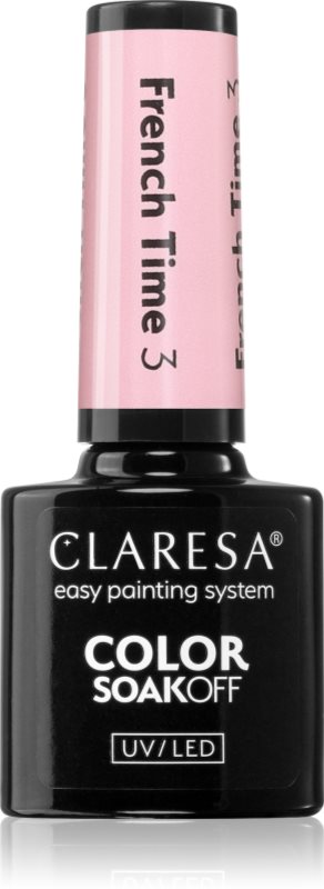 Claresa SoakOff UV/LED Color French Time unghii cu gel folosind UV / lampă cu LED