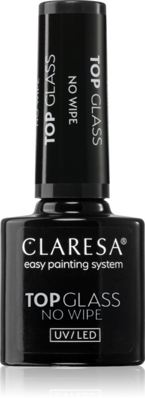 Claresa UV/LED Top Glass No Wipe strat de acoperire pentru protecție perfectă și strălucire intensă 5 g