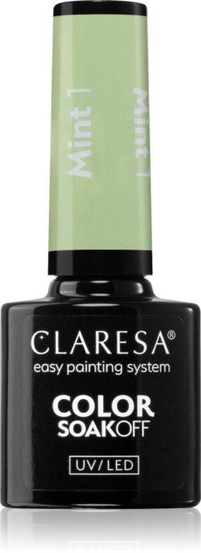 Claresa SoakOff UV/LED Color Mint lac de unghii sub forma de gel culoare 3 5 g