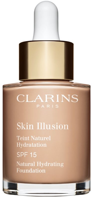 Clarins Skin Illusion Natural Hydrating Foundation makeup radiant cu hidratare SPF 15