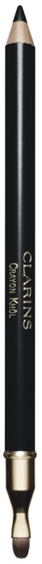 Clarins Crayon Khôl eyeliner cu ascutitoare pentru un machiaj fumuriu 01 Carbon Black 1.05 g