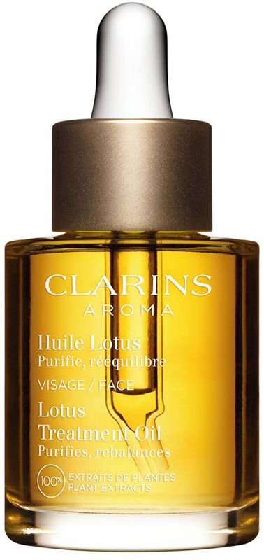 Clarins Lotus Treatment Oil ulei de regenerare cu efect de netezire ziua și noaptea 30 ml