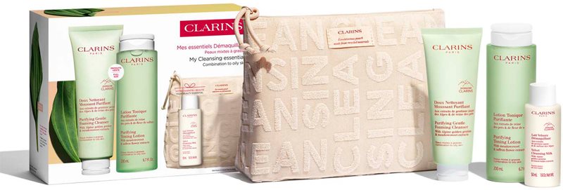 Clarins Cleansing Essentials Combination To Oily Skin set cadou pentru piele mixta spre grasa