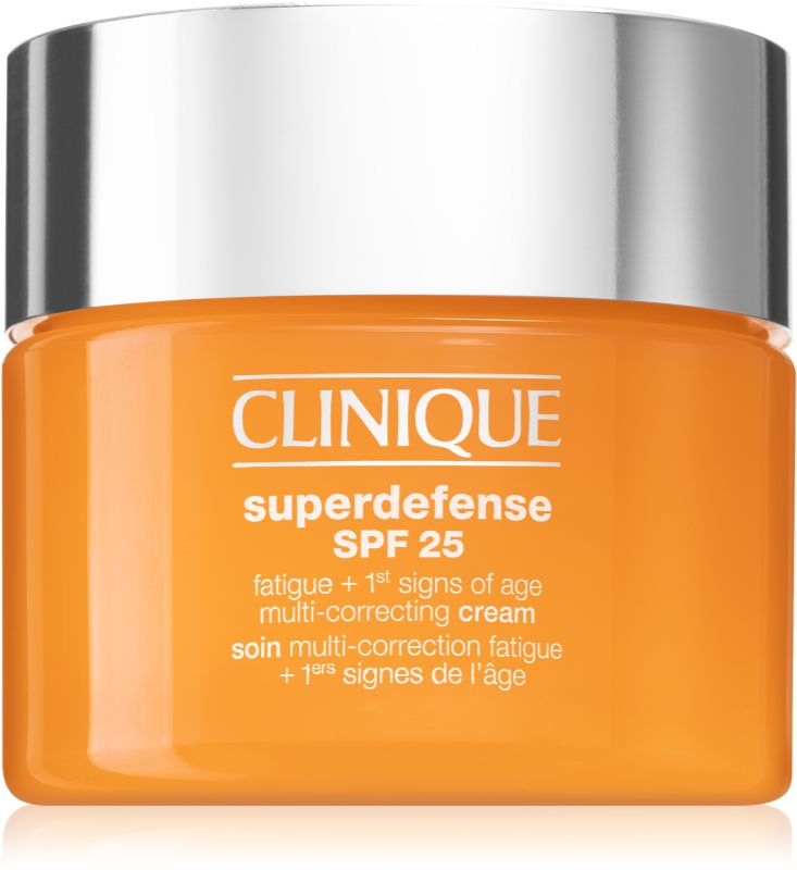 Clinique Superdefense™ SPF 25 Fatigue + 1st Signs Of Age Multi-Correcting Cream Crema impotriva primelor semne de imbatranire pentru ten gras și mixt