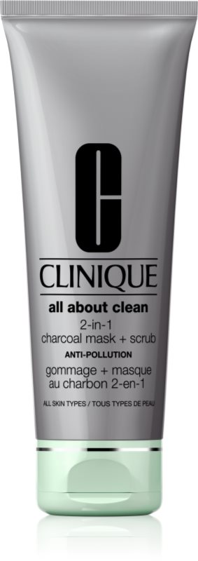 Clinique All About Clean™ 2-in-1 Charcoal Mask + Scrub masca de fata pentru curatare 100 ml