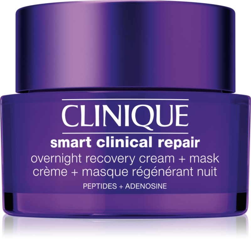 Clinique Smart Clinical™ Repair Overnight Recovery Cream + Mask mască și cremă de noapte hidratantă pentru regenerarea și reînnoirea pielii 50 ml