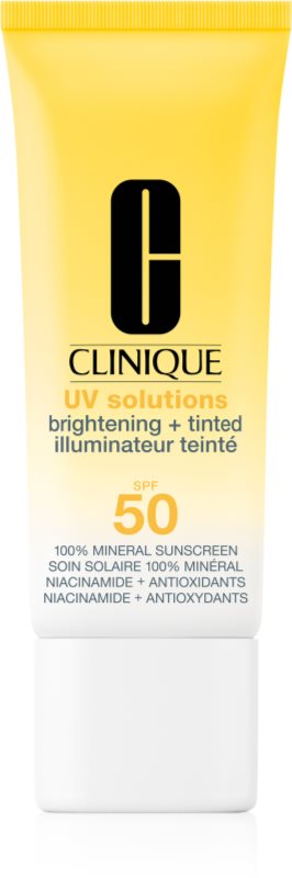 Clinique Sun UV Solutions Brightening Tinted Sunscream SPF50 crema tonica radianta culoare 01 Light 40 ml