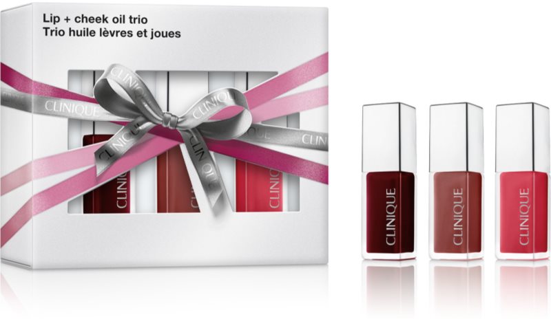 Clinique Holiday Lip + Cheek Oil Trio Set set cadou de buze