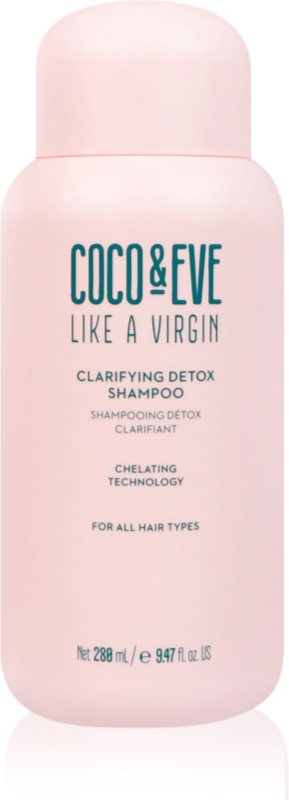 Coco & Eve Like A Virgin Clarifying Detox Shampoo curatarea profunda a scalpului cu efect detoxifiant 280 ml