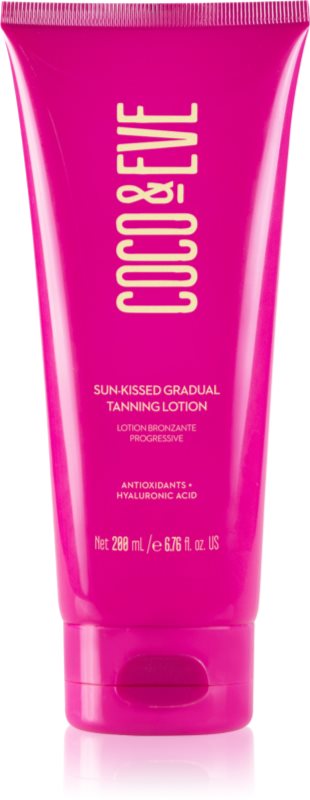 Coco & Eve Sunny Honey Sun-kissed Gradual Tanning Lotion lotiune autobronzanta pentru bronzare graduala cu parfum Coco-Mango 200 ml