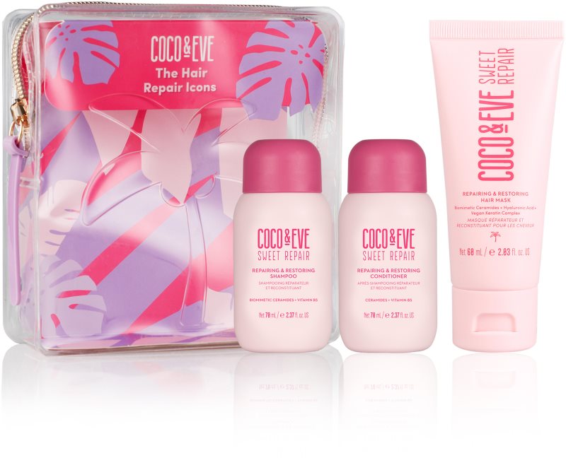 Coco & Eve Hair Repair Icons Seturi pentru voiaj pentru par deteriorat si vopsit