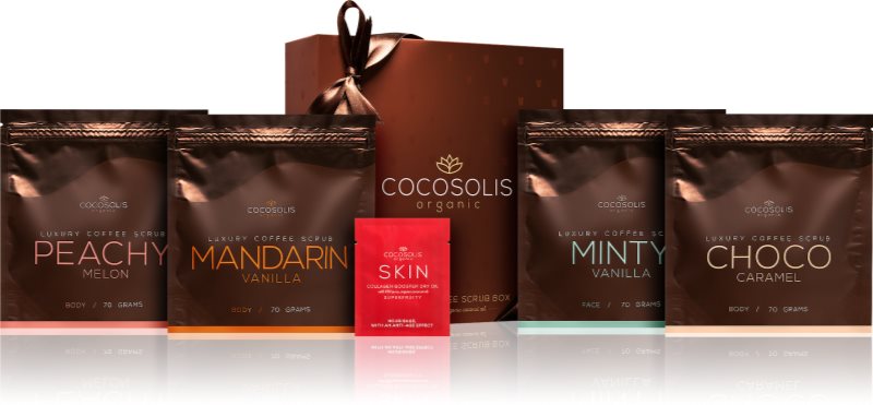 COCOSOLIS Luxury Coffee Scrub Box set pentru piele neteda si delicata