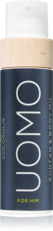 COCOSOLIS UOMO ulei pentru îngrijire și bronzare fara factor de protectie pentru bărbați Black Coconut 110 ml