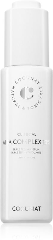 Cocunat Clinical AHA Complex 10% serum cu textură de peeling pentru noapte anti-îmbătrânire 30 ml