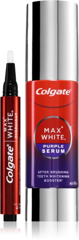 Colgate Max White Pen + Purple Serum Set set pentru albire pentru dinti