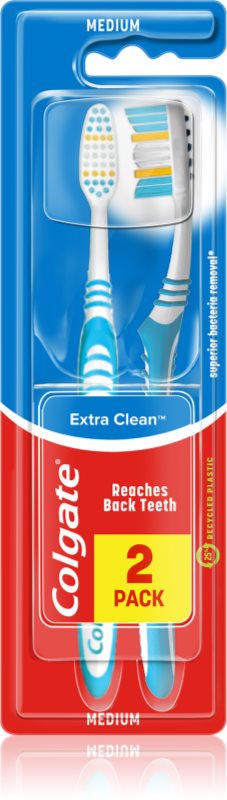 Colgate Extra Clean Medium periuta de dinti Medium 2 buc