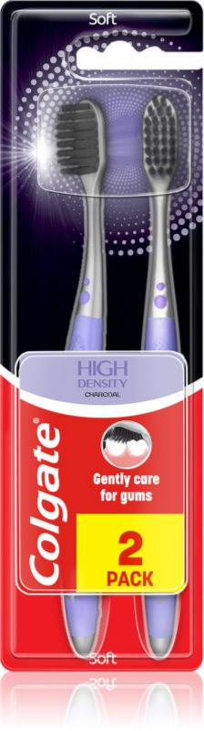 Colgate High Density Charcoal periuță de dinți moale 2 buc
