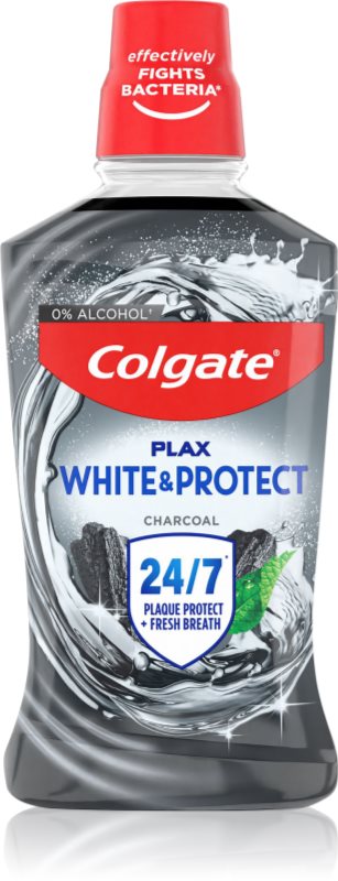 Colgate Plax Charcoal Apa de gura impotriva placii dentare si a gingivitei. fară alcool 500 ml