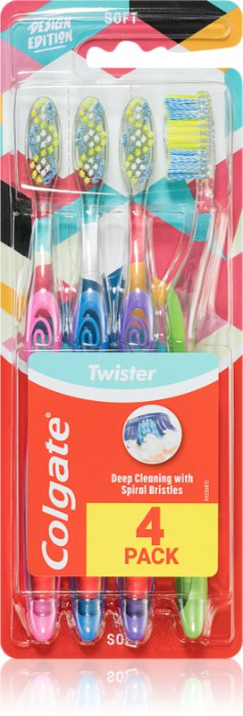 Colgate Twister Design Edition perie de dinti 4 buc