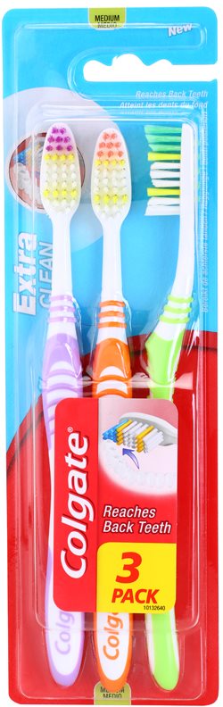 Colgate Extra Clean Medium periuta de dinti Medium 3 buc