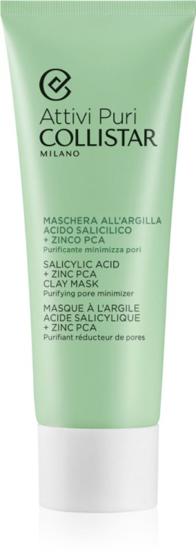 Collistar Attivi Puri Salicylic Acid + Zinc Clay Mask mască cu argilă cu acid hialuronic 75 ml