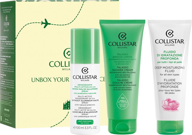 Collistar Deep Moisturizing Fluid Travel Kit Seturi pentru voiaj pentru pielea uscata si deshidratata