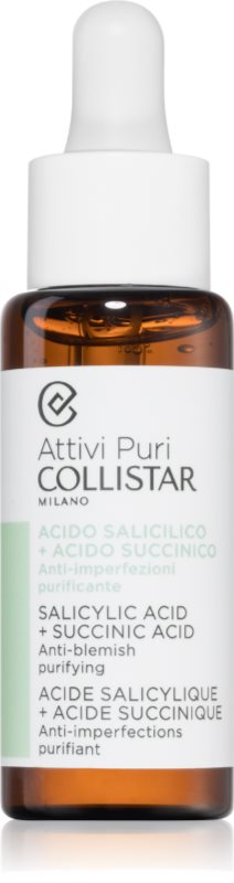 Collistar Attivi Puri Salicylic Acid + Succinic Acid ser de curățare dezintoxifiant 30 ml