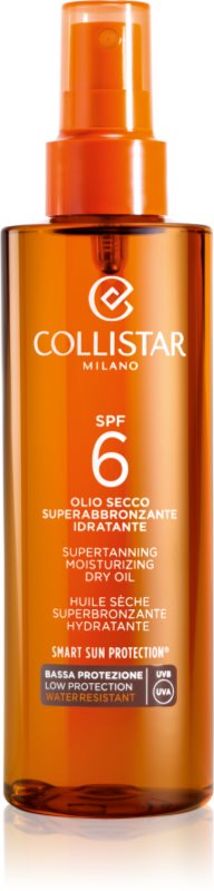 Collistar Special Perfect Tan Supertanning Moisturizing Dry Oil ulei de bronzat pentru piele uscata SPF 6 200 ml