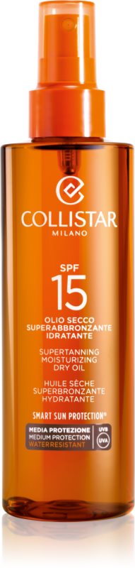 Collistar Special Perfect Tan Supertanning Moisturizing Dry Oil ulei pentru plaja SPF 15 200 ml
