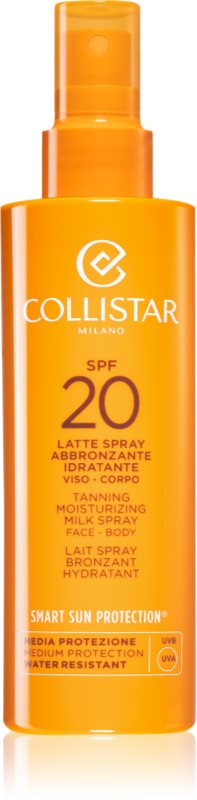 Collistar Smart Sun Protection Tanning Moisturizing Milk Spray SPF 20 spray-loțiune de protecție SPF 20 200 ml
