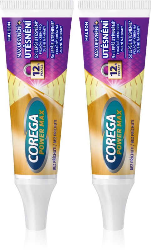 Corega Max Control cremă de fixare pentru proteze dentare 2x40 g