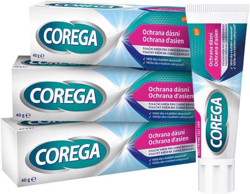 Corega Gum Protection cremă de fixare pentru proteze dentare 3x40 g